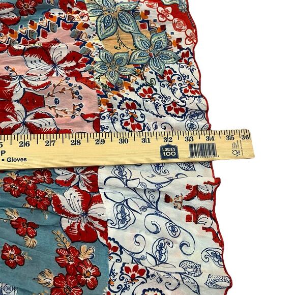 Love Kyla Boho Dress M/L Floral Patchwork Mini Tiered Flowy Colorful Vacation - Picture 11 of 11